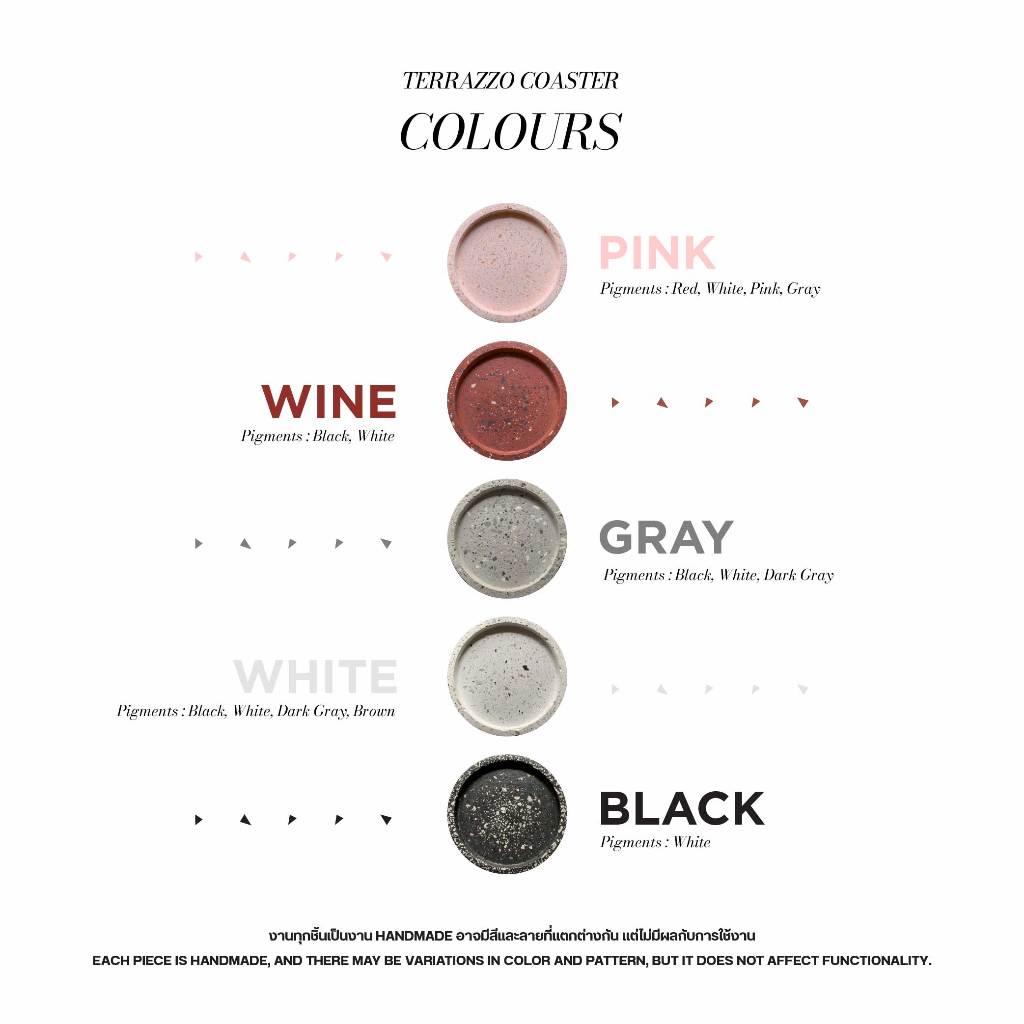 Humble&Gentle Terrazzo Coaster -จานรอง เทอราสโซ่ ปูนขัด จานรอง ตกแต่งบ้าน สำหรับทุกเทศกาล - รูปที่ 5