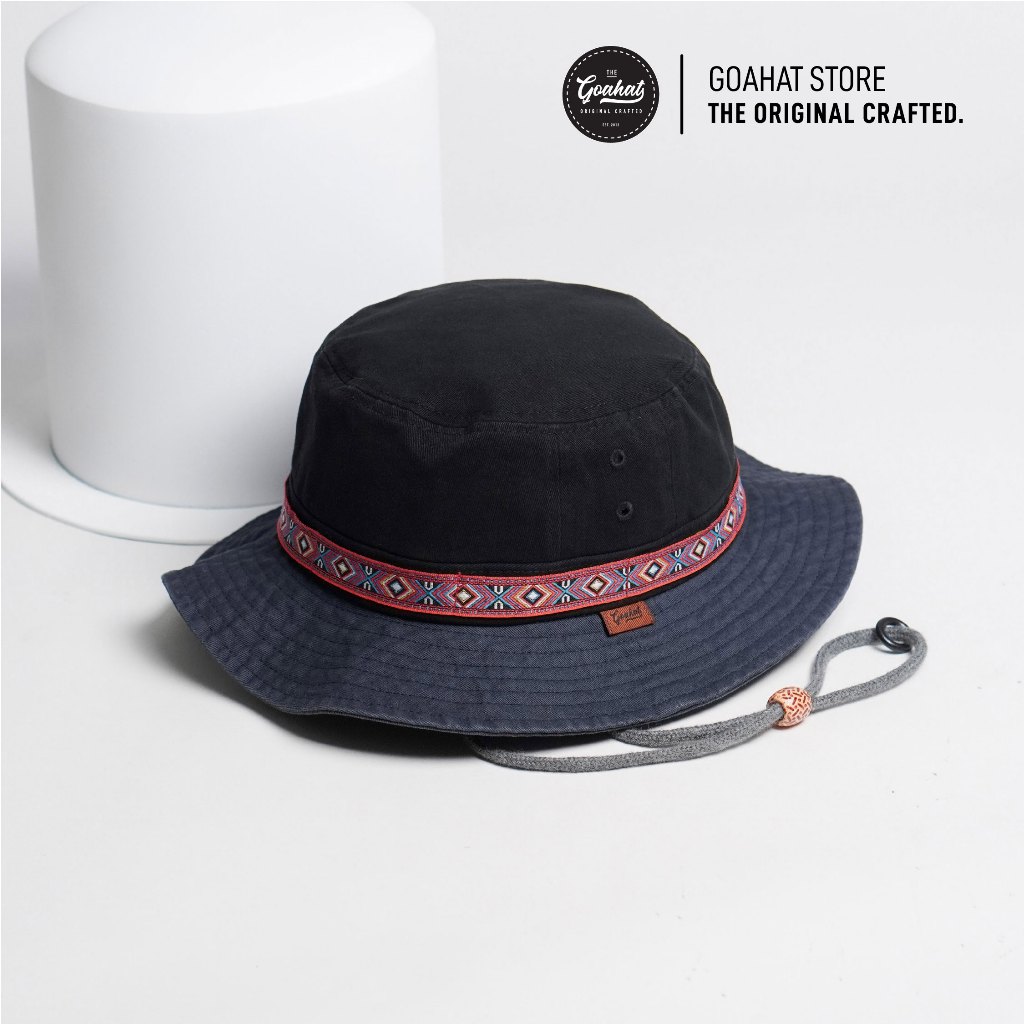 G116 Carbon Black หมวกเดินป่า Cotton Washed งานแฮนเมด สวย เบา ใส่สบาย ระบายอากาศได้ดี