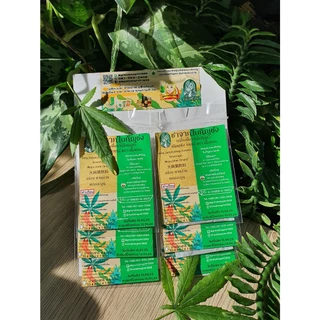 ใบกัญชง ชากัญชง100% แผงละ 6 ซอง ตราเนื้อหอม มีอย. Hemp Tea Organic100%