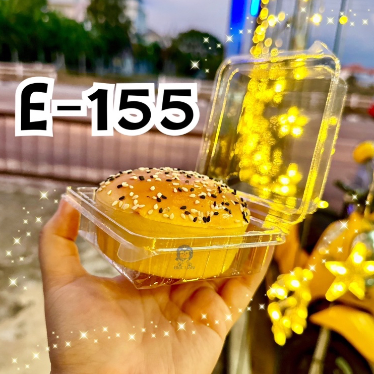 E-155 กล่องสีใส ก้นลอน ฝาล็อค บรรจุ 50 ชิ้น