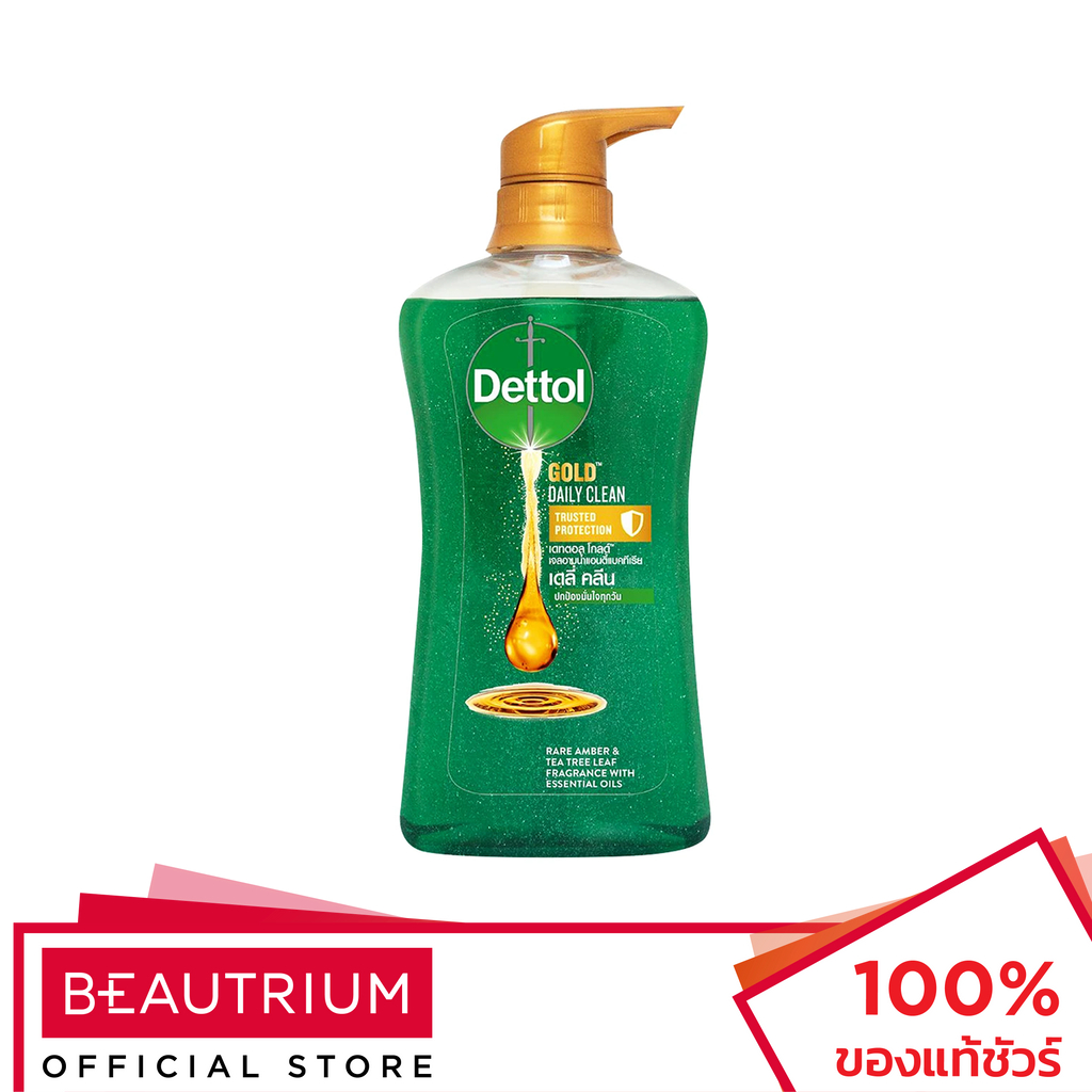 DETTOL Gold Shower Gel Anti-Bacteria Daily Clean ผลิตภัณฑ์ทำความสะอาดผิวกาย 500g