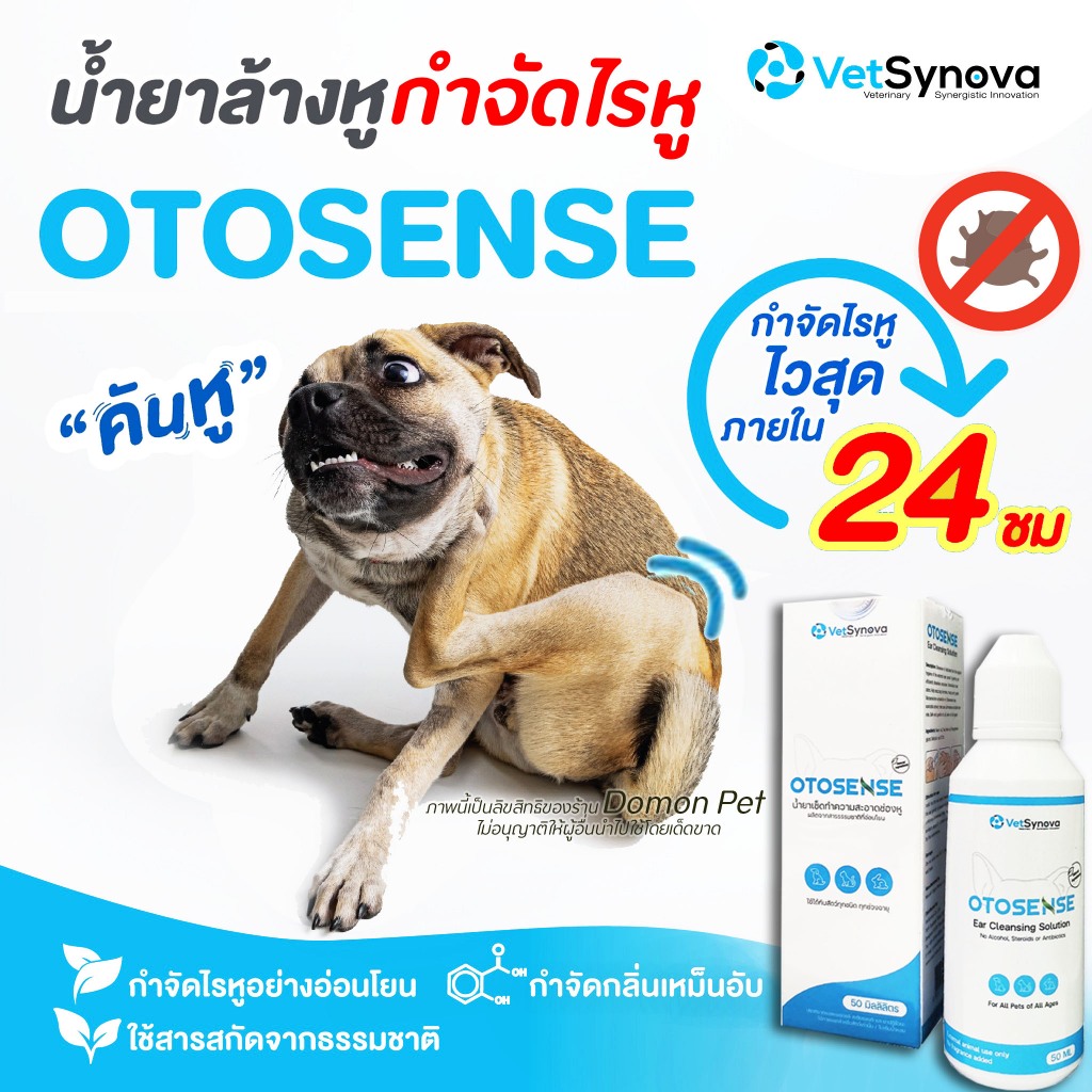 【ส่งเร็ว】Otosense น้ำยาเช็ดทำความสะอาดช่องหู กำจัดไรในหู ฆ่าเชื่อแบคทีเรีย รา ยีสต์ ขนาด50มล