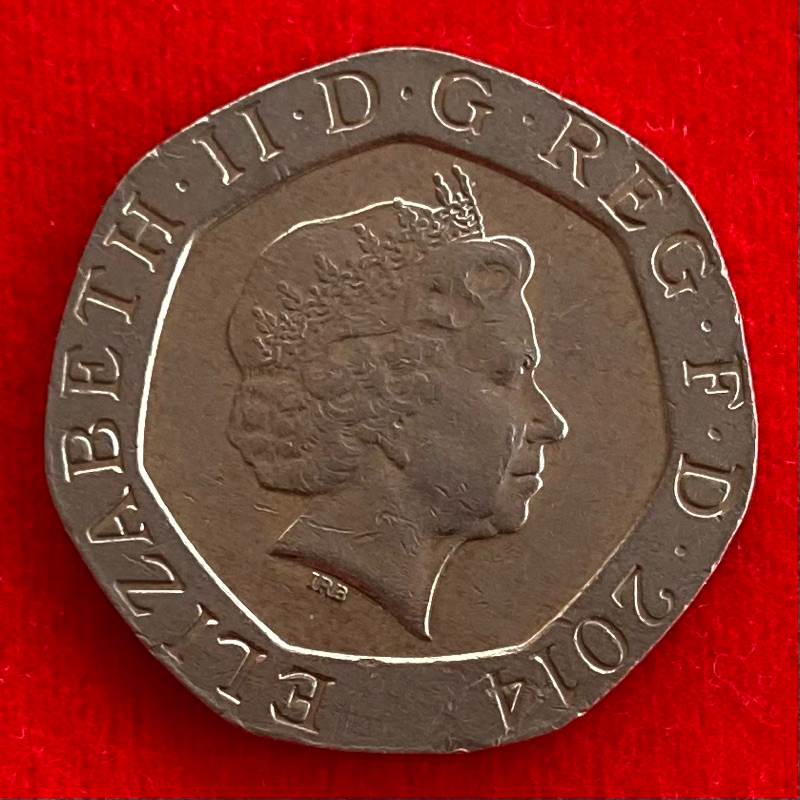 🇬🇧 เหรียญอังกฤษ​​ United Kingdom 20 pence ปี 2014 เหรียญต่างประเทศ
