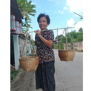 กระบุงหาบเงินหาบทองในพิธีมงคลต่างๆ ไม่ตกแต่งใด ๆ (จะได้รับกระบุง2ใบ+ไม้คาน1อัน) **ส่งช้า2-3วันนะคะ**ช่วงคิวยาว