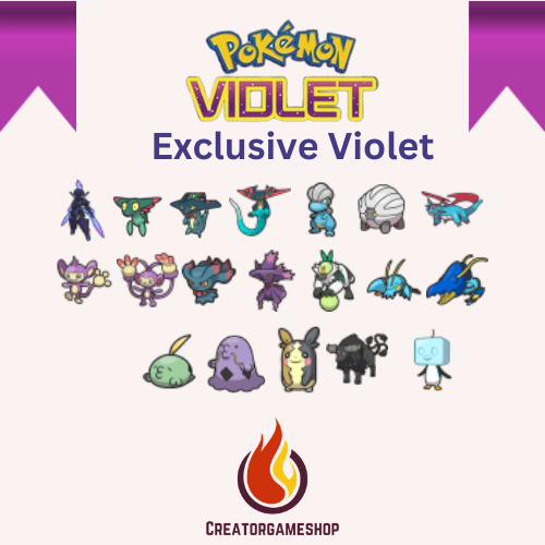 Pokemon Scarlet and Violet Exclusive Violet