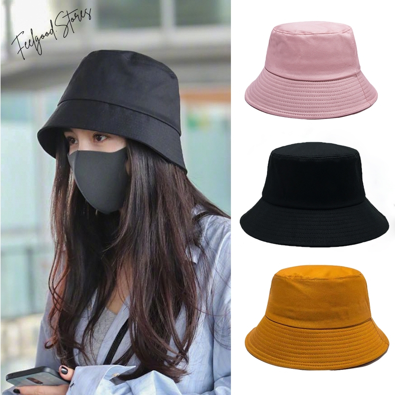 หมวกบักเก็ต รุ่นฮิต หมวกกันแดด หมวกแฟชั่นสีพื้น มีทั้งหมด 13 สี พร้อมส่ง