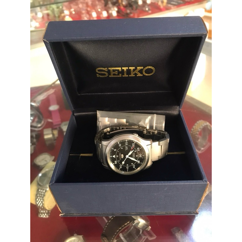 Seiko 5 Automatic with black military dial