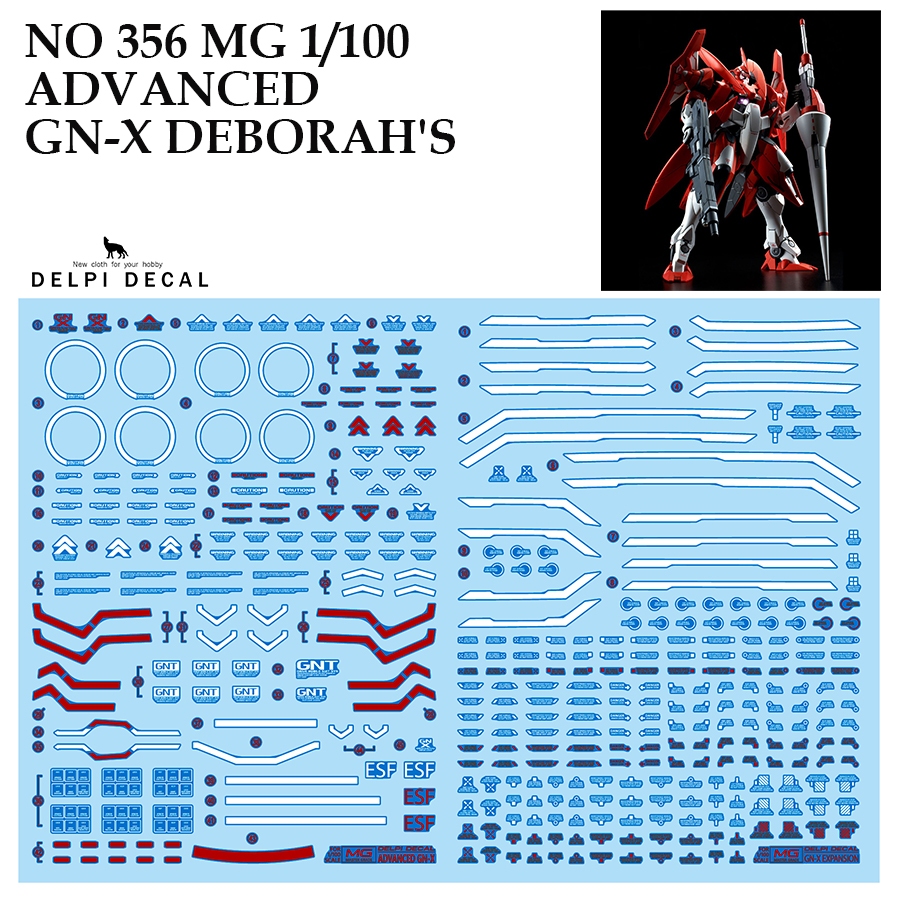 ดีคอลน้ำ [DELPI] 356 MG ADVANCED GN-X DEBORAH'S 1/100 [WATER DECAL]