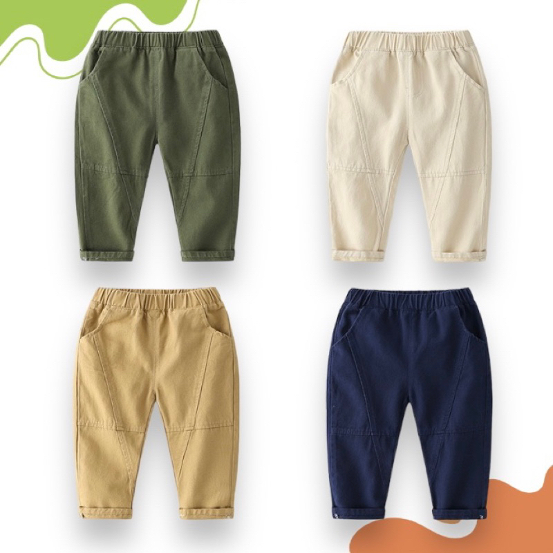 3162 กางเกงเด็กผู้ชาย แฟชั่นเด็กหล่อ ทรงสวย พร้อมส่งในไทย