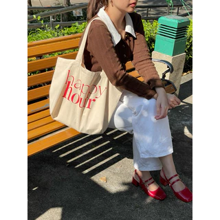 กระเป๋าผ้า Holiday bag ผ้าลายสอง cotton 100%