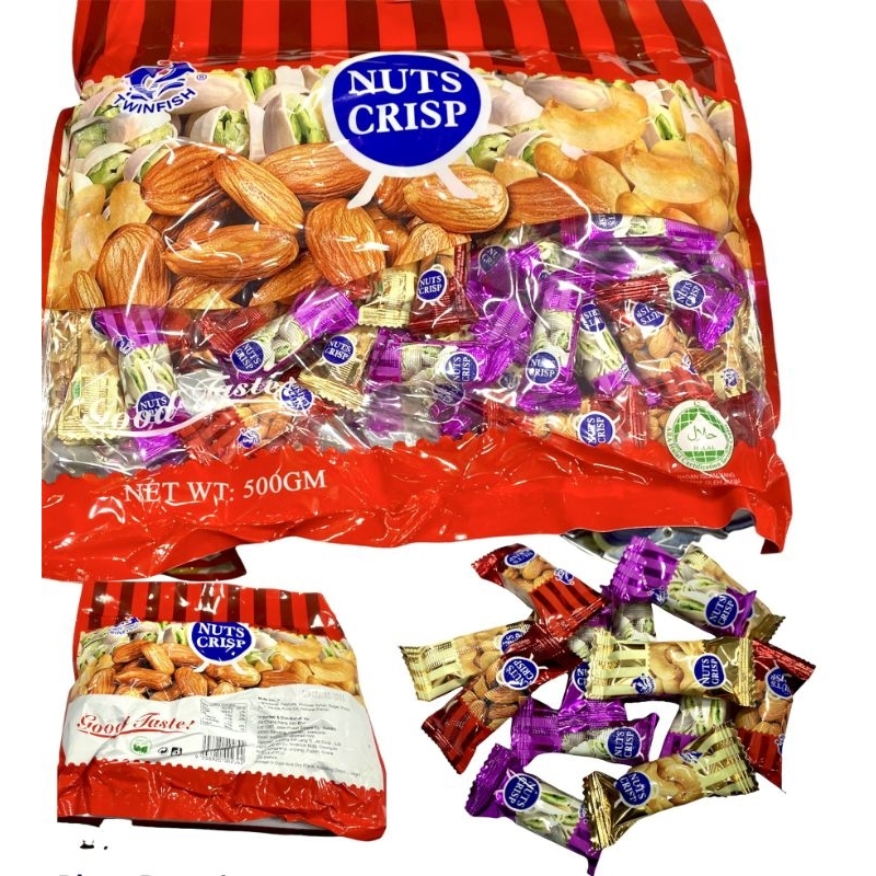 Nuts Crisp (ขนมถั่วอัดเเท่ง) 250กรัม/500กรัม มีฮาลาล1/01/2026