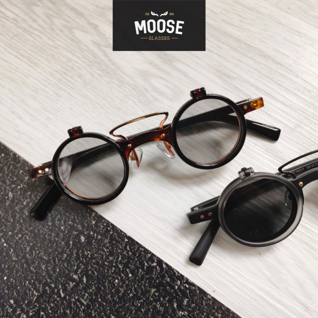 แว่นตากันแดด วินเทจ คลิปออน คุณภาพดี - รุ่น Browning.m / MOOSE GLASSES [ภาพถ่ายจากสินค้าจริง100%]