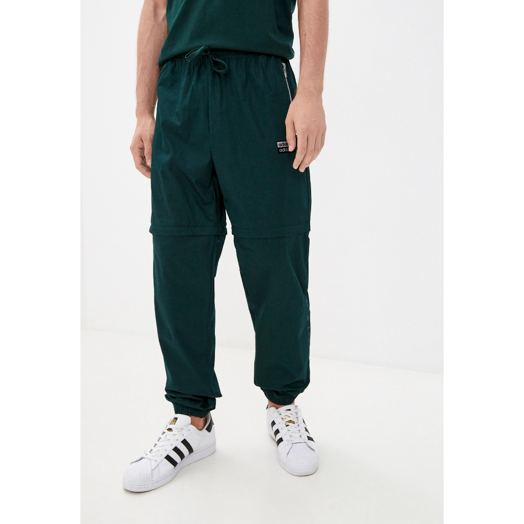 ADIDAS - R.Y.V. COTTON TWILL TWO-IN-ONE TRACK PANTS "GREEN" (Size M)
