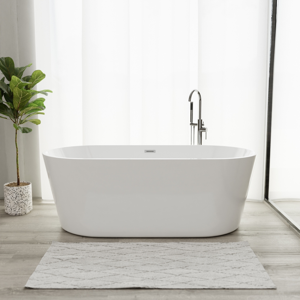 ABM อ่างอาบน้ำอะคริลิค รุ่น-002 สีขาว 120ซม-170ซม