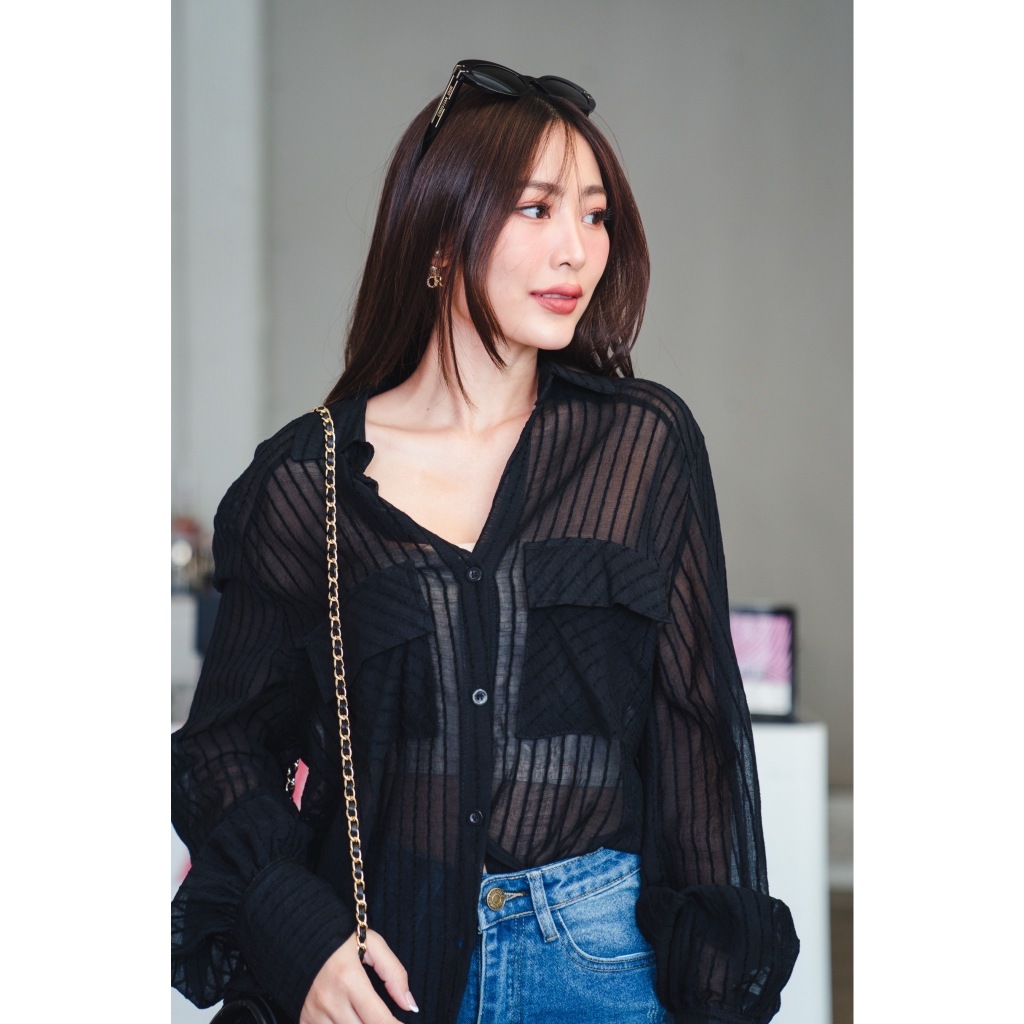 B332 เข้าแล้วค่าา รุ่นตามหา เชิ้ตผ้าสวยมากจะใส่คลุม หรือใส่ตัวเดียวก็ปั