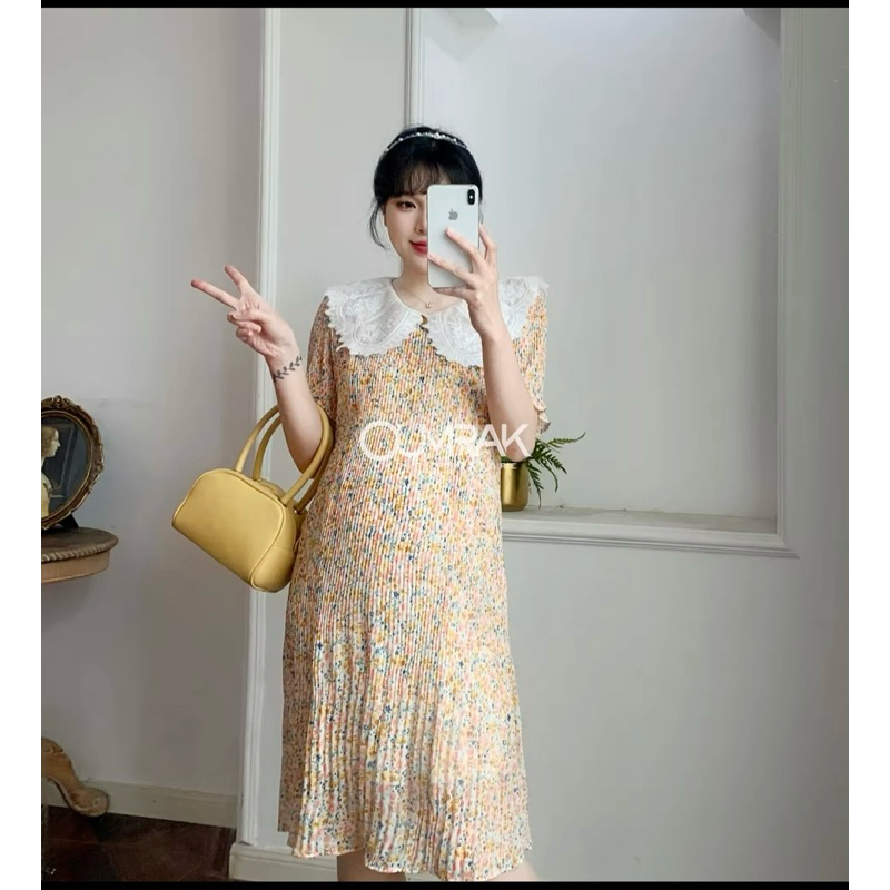 ชุดคลุมท้อง ชุดให้นม แบรนด์ Oumrak มีซิปหน้าให้นม