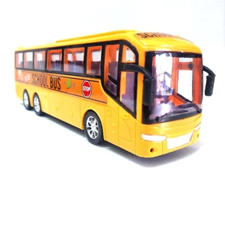 SCHOOL BUS รถบัส โรงเรียน มีลาน เข็นๆ ปล่อย วิ่งได้ สินค้า ตรงปก จัดส่งเร็ว จากไทย รถของเล่น 828