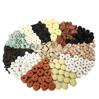 12in1 วัสดุกรอง หินกรอง ตู้ปลา บ่อปลา พิพิธภัณฑ์สัตว์น้ำ Ceramic Ring เซรามิค ริง แถมฟรีถุงใส่วัสดุกรอง