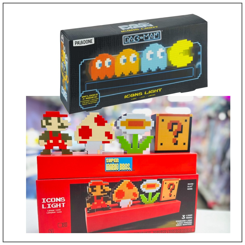 (ตกแต่งห้องจะได้ไม่เบื่อ Intrend พร้อมส่ง)ไฟตกแต่ง Super Mario Bros. Icons หรือ PACMAN Light