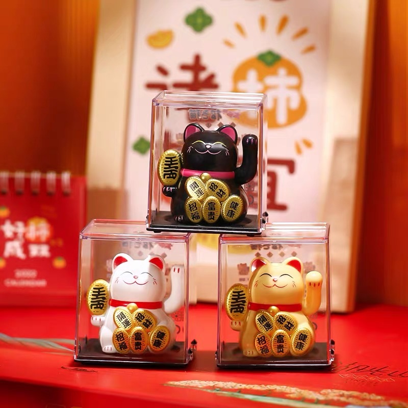 OKUMI_SHOP แมวกวัก นำโชค แมวญี่ปุ่น น่ารัก ใช้พลังงานแสงอาทิตย์ แต่งบ้าน โต๊ะทำงาน หน้ารถ ของขวัญ เสริมฮวงจุ้ย