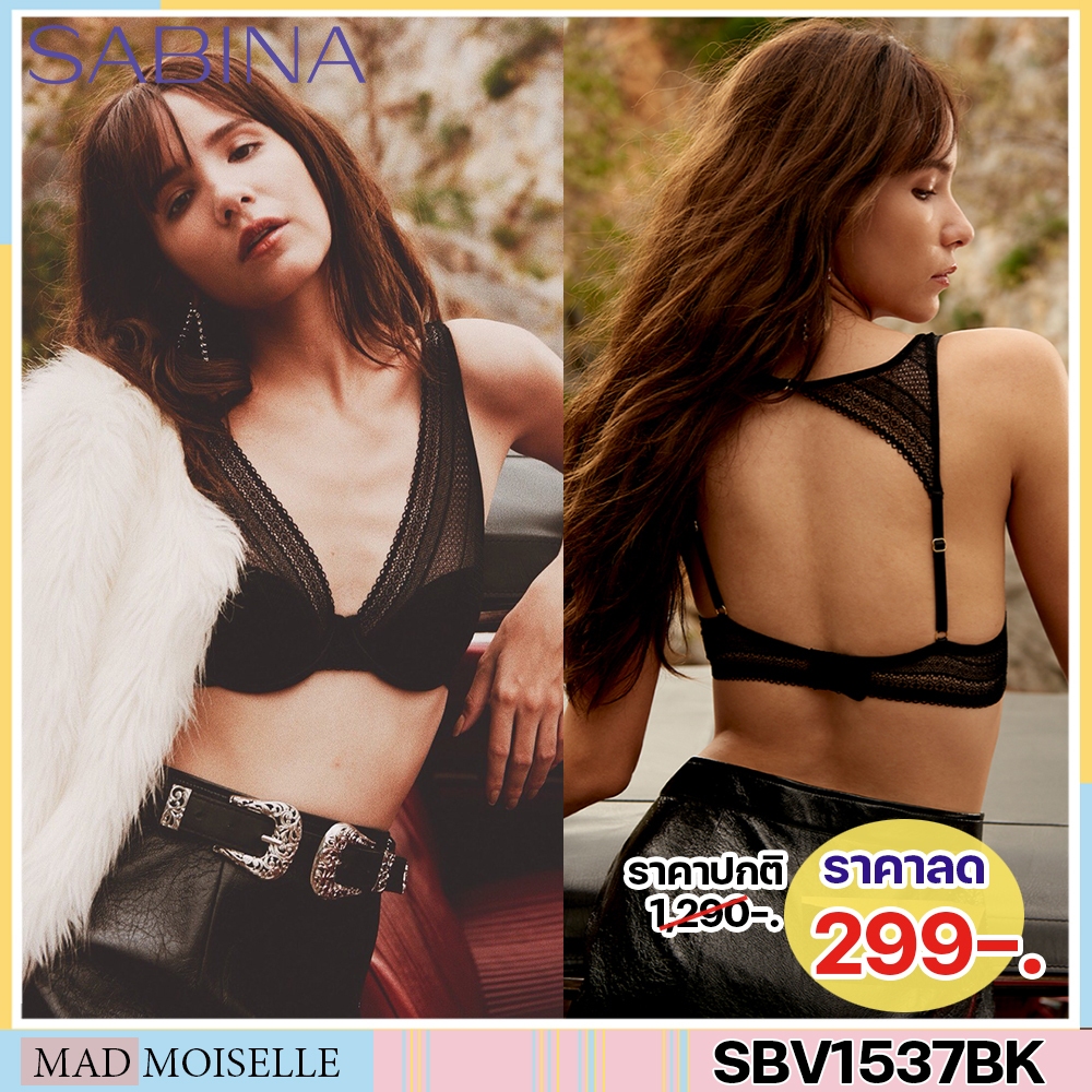 รหัส SBV1537BK Sabina ชุดชั้นใน รุ่น Mad Moiselle Collection Festival lace all รหัส SBV1537BK SUV153