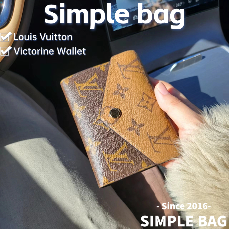 🍑หลุยส์วิตตอง Louis Vuitton Victorine Wallet LV กระเป๋าสตางค์