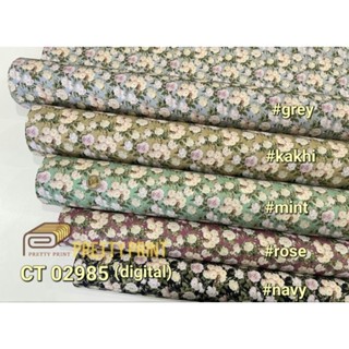 คอตต้อน100%พิมพ์ลาย (Digital) CT 02985 (ขายเป็นหลา)