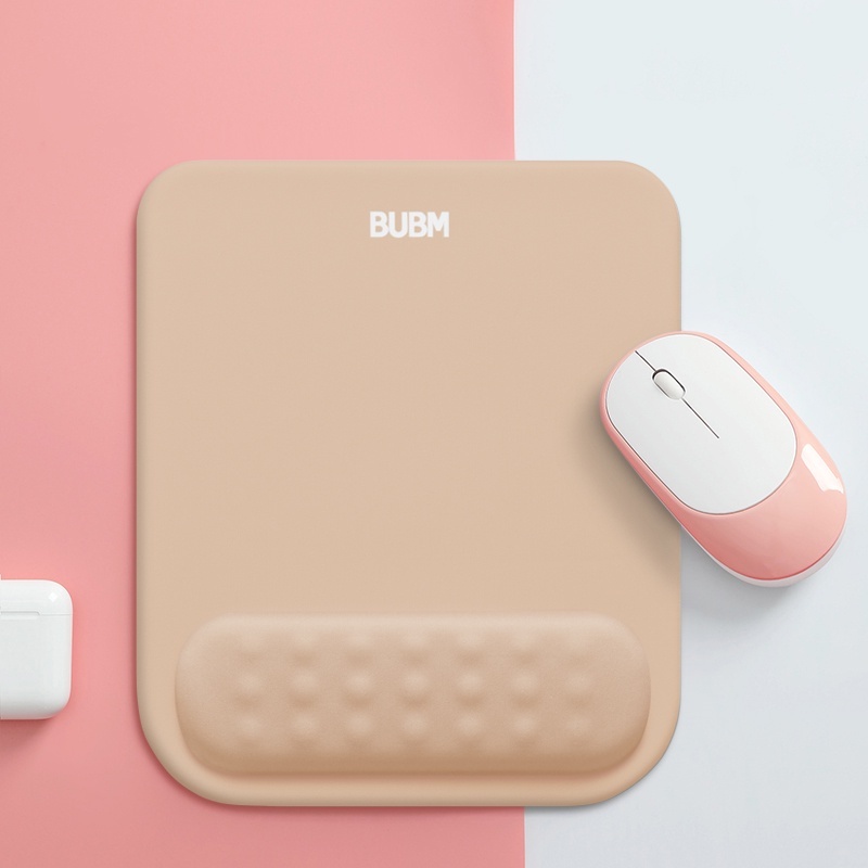 BUBM BB002270021A Wrist Rest Mouse Pad แผ่นรองเม้าส์พร้อมที่รองข้อมือ ผลิตจากเมมโมรี่โฟมหนานุ่มพร้อมกันลื่นด้านล่าง