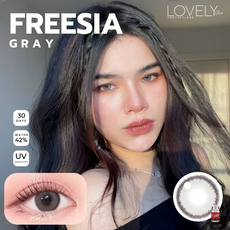 Freesia Gray Brown สีเทา สีน้ำตาล Bigeye บิ๊กอาย คอนเเทคเลนส์