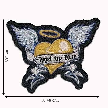 Angel By Day Winged Heart อาร์มปัก รูปหัวใจ ปีกบิน อาร์ม Heart ตัวรีดติดเสื้อ อาร์มรีดติดเสื้อ อาร์ม