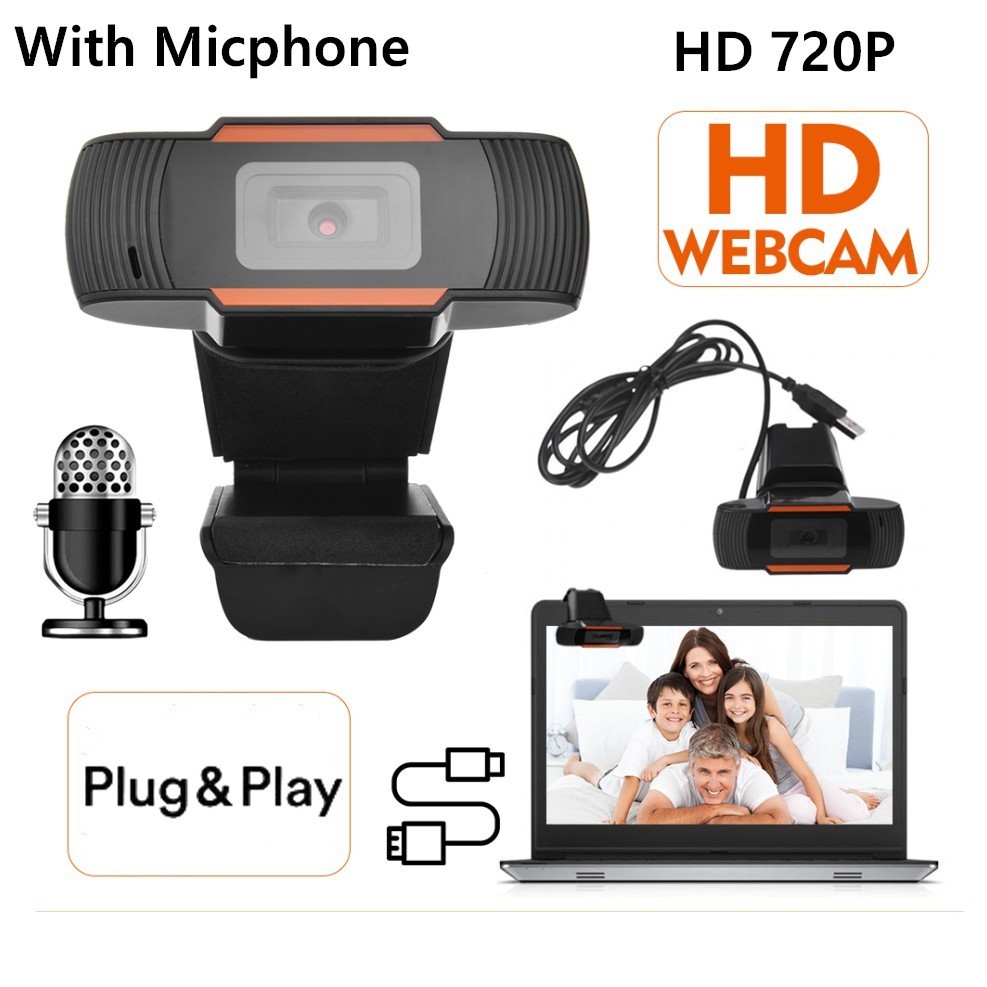 กล้องเว็บแคม กล้อง​ติด​คอม​ กล้องคอมพิวเตอร์ มีไมโครโฟนในตัว Webcam MIC FULL​ HD720P