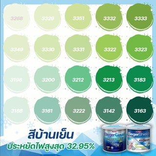 Beger Cool Diamond Shield+ Airclean สีเขียวตอง เกรด 15 ปี ขน…
