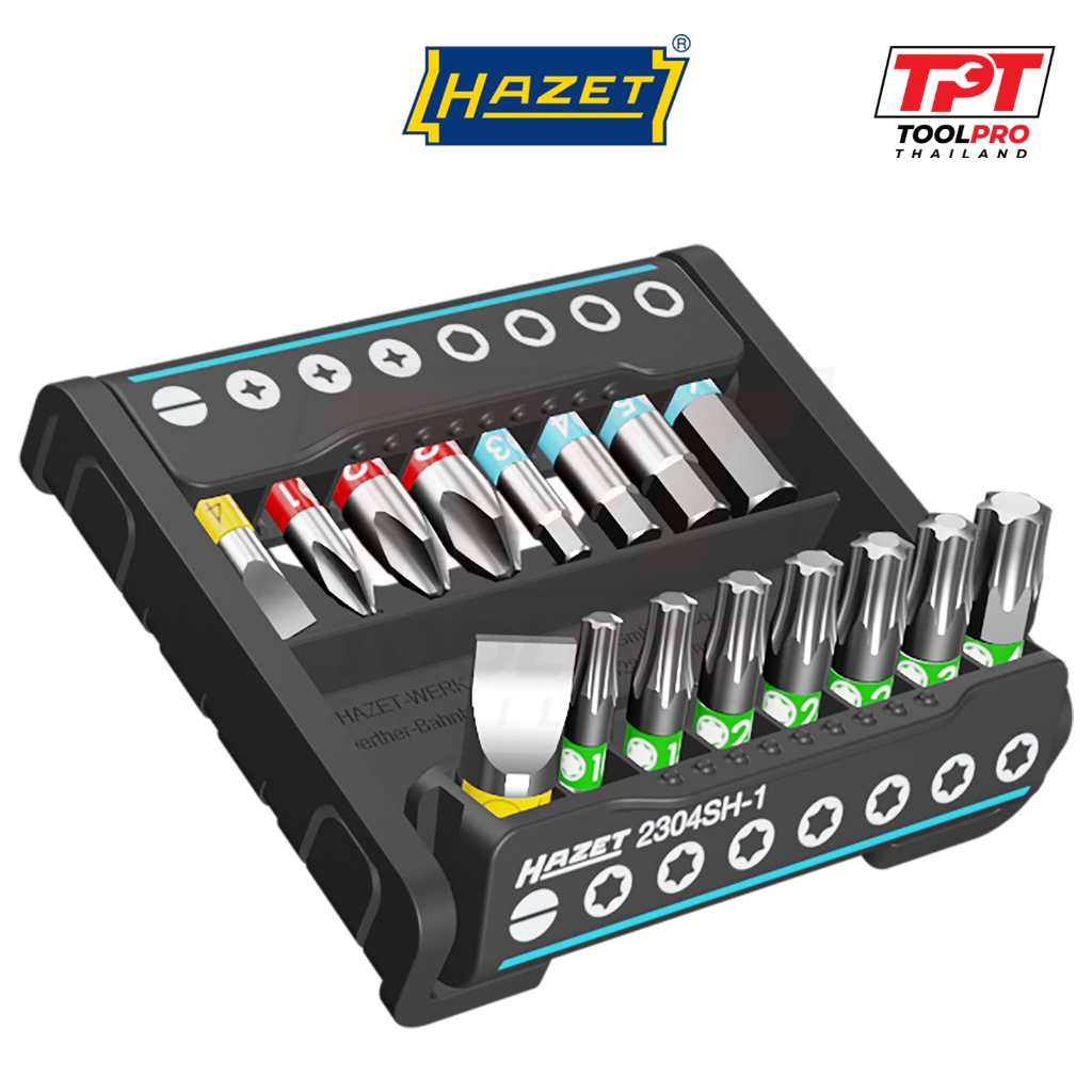 Hazet ชุดดอกไขควง 25mm, Phillips/Slotted/Hex/Torx Bit Set (2304SH-1)