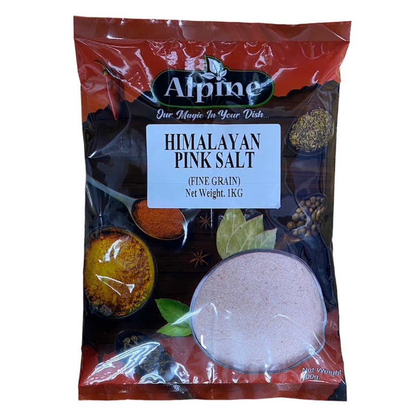 แบบผงละเอียด เกลือชมพูฮิมาลายัน ALPINE Pink Salt EXTRA Fine Powder 1KG (Himalayan Pink Salt)