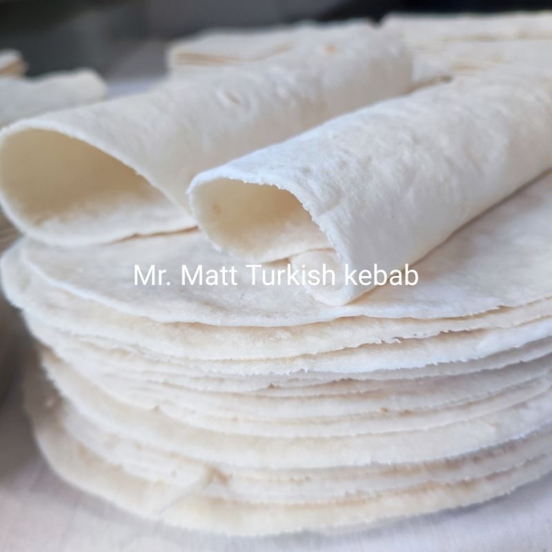 แป้งเคบับ/แป้งตอติญา ขนาด 7 นิ้ว จำนวน 20 แผ่น(kebab bread/flat bread/lavash size 7" for 20 pieces)