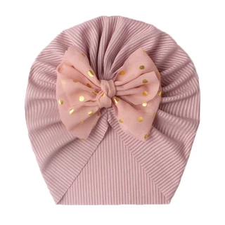 H12 เครื่องประดับศีรษะเด็กเด็กผ้าโพกศีรษะ Bowknot Beanies ที่รัดศีรษะทารกหมวก baby hero