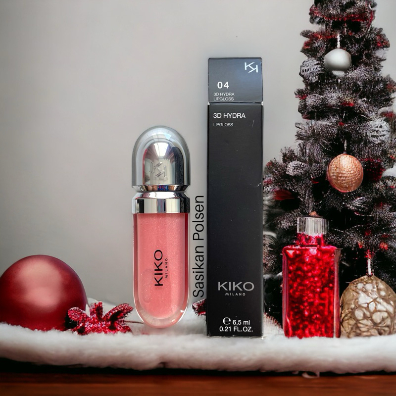 สี04 Pearly Peach Rose/KIKO 3d Hydra Lipgloss 6.5ml. ลิปกลอสบำรุง