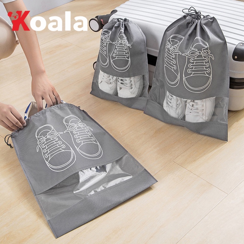 KOALA ถุงใส่รองเท้า ถุงเก็บรองเท้ากันเปียก ถุงใส่รองเท้าอเนกประสงค์แบบหูรูด พกพาง่าย น้ำหนักเบา
