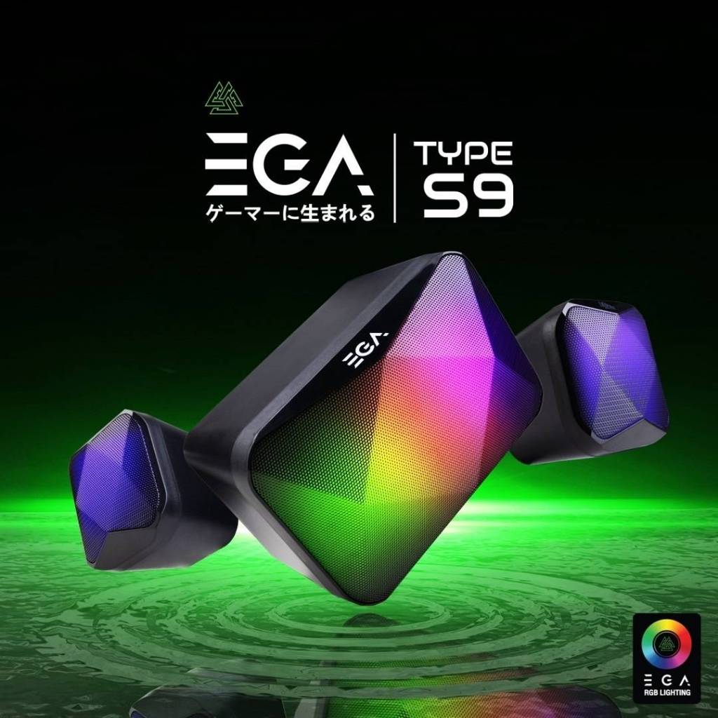ลำโพงมีไฟ EGA Type S9 Gaming Speaker RGB Lighting ลำโพงคอม เสียงแน่น เบสดี พร้อมตู้ซับวูฟเฟอร์