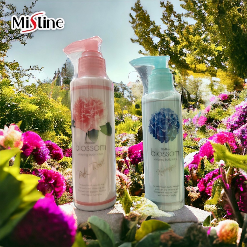 ส่งฟรี โลชั่นนำ้หอม mistine blossom whitening body lotion มิสทีน บลอสซั่ม ไวท์เทนนิ่ง ขนาด 140 มล.