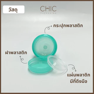พร้อมส่ง กระปุกครีม 5/10/20/30กรัม เซ็ต3ชิ้น(กระปุกพลาสติก+แผ่นปิดใส+ฝา) สีสันสดใส