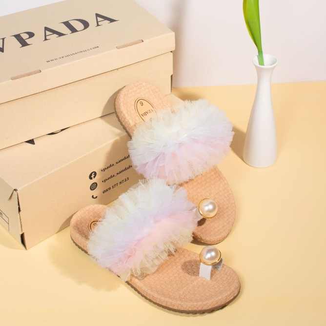 Vpada_sandals_VP-F55 Fashion Collection รองเท้าแตะชายหาดแบน รองเท้าแตะแฟชั่น