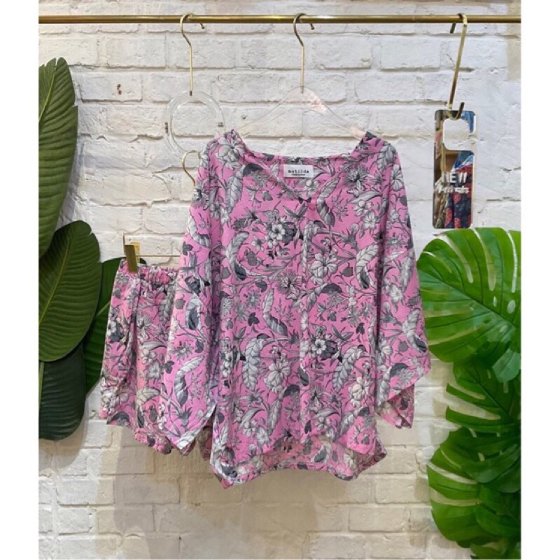 📌ทักก่อนสัาง📌 6069 ชุดเซท ผ้าคอตตอนอินเดีย เสื้อคอวี อก50” + กางเกงขาสั้น MTD