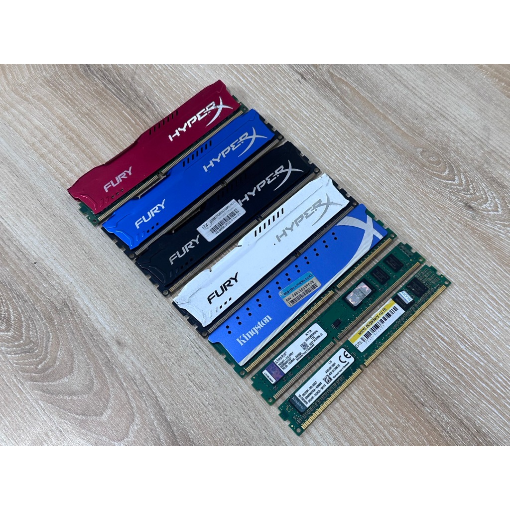 ของแท้ มือสอง สภาพดี แรม(RAM) DDR3 kingston รวมทุกรุ่น hyperX fury genesis blu savage  4GB 8GB 16GB bus1600