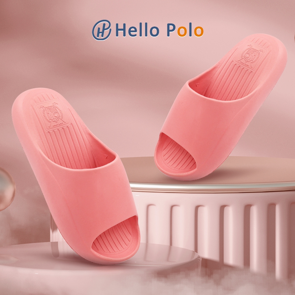 Hello Polo รองเท้าแตะลําลอง กันลื่น พื้นหนา ลายอุ้งเท้าแมวน่ารัก พื้นนิ่ม เหมาะกับฤดูร้อน ใส่ในบ้าน ห้องน้ํา HP8004