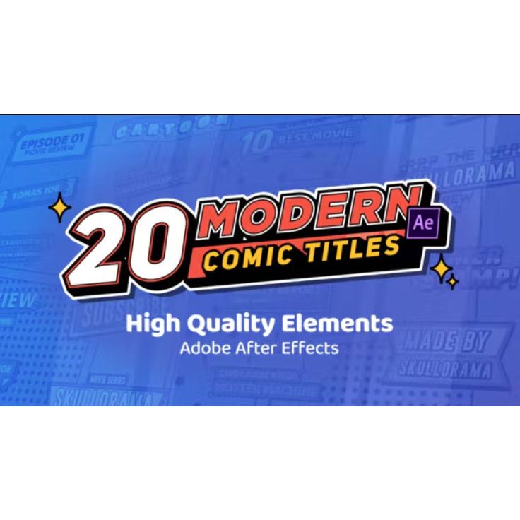 Modern Comic Titles  for Premiere Pro Templates and After Effects