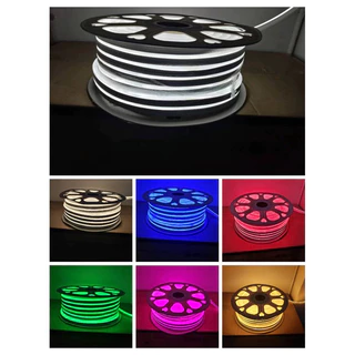 LED.Neon,Flex220Vขนาด7*14มม,50เมตรแถมฟรีปรัด3ปรัด,100เมตรแถมฟรีปลั๊กหัวจ่าย6เส้น,ตัดได้ทุก1m,ไฟตกแต่ง