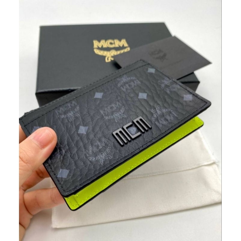 😎โปร New Mcm wallet  (ช็อปเกาหลี)💥กระเป๋าสตางค์ชายสีดำ ใบสั้น