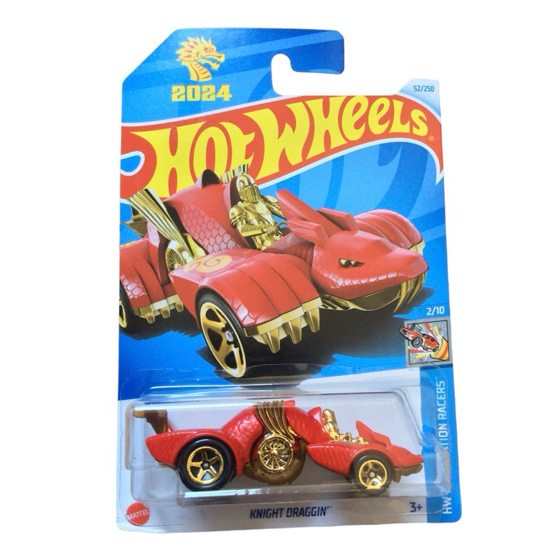 Hotwheels KNIGHT DRAGGIN สีแดง new ปี2024 แพ็คยับ รถสวย
