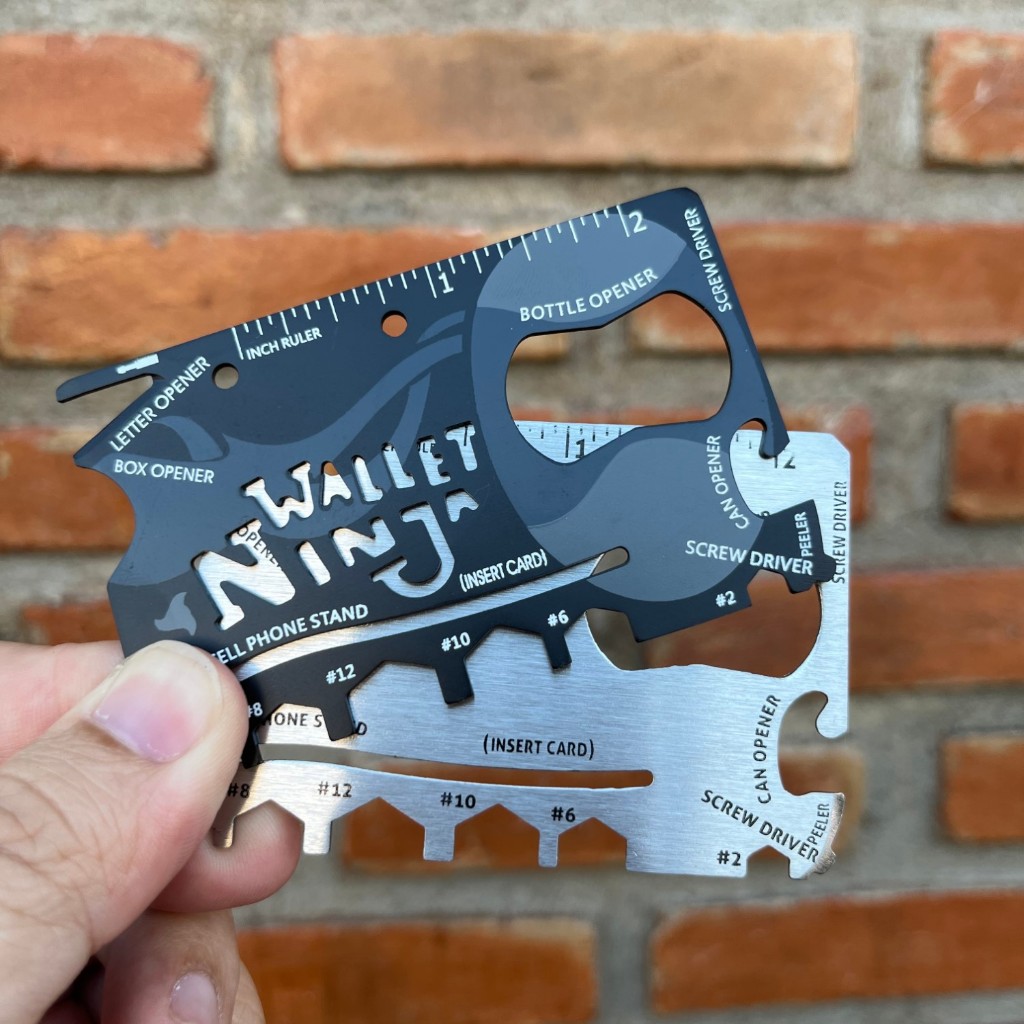 Black & Silver Ninja Wallet การ์ดอเนกประสงค์ แถมซองดำ TC-02
